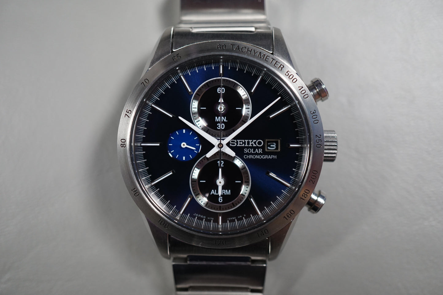 Seiko Spirit SBPY115 V172 Chonograph Blue Solar Quartz