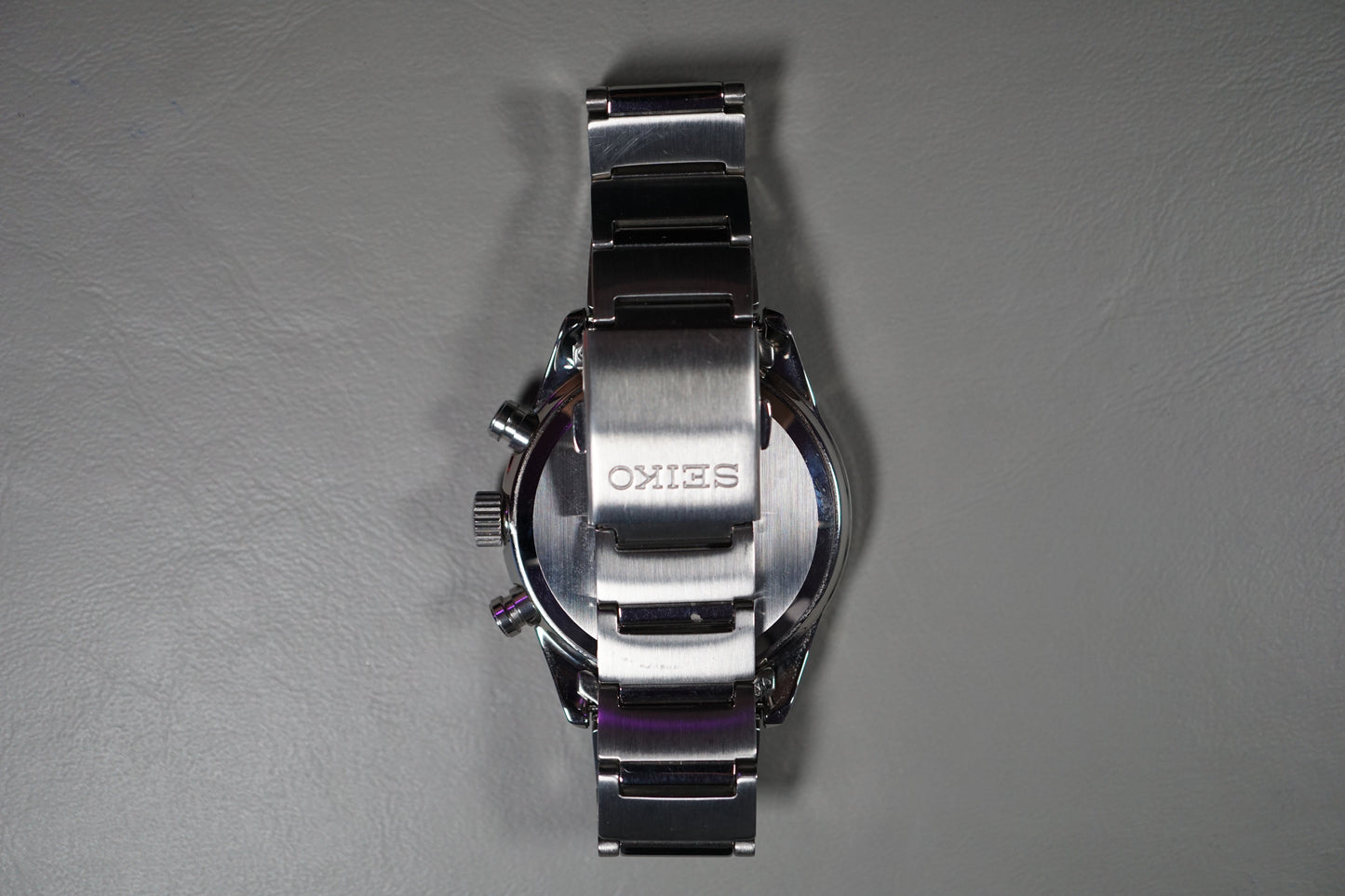 Seiko Spirit SBPY115 V172 Chonograph Blue Solar Quartz