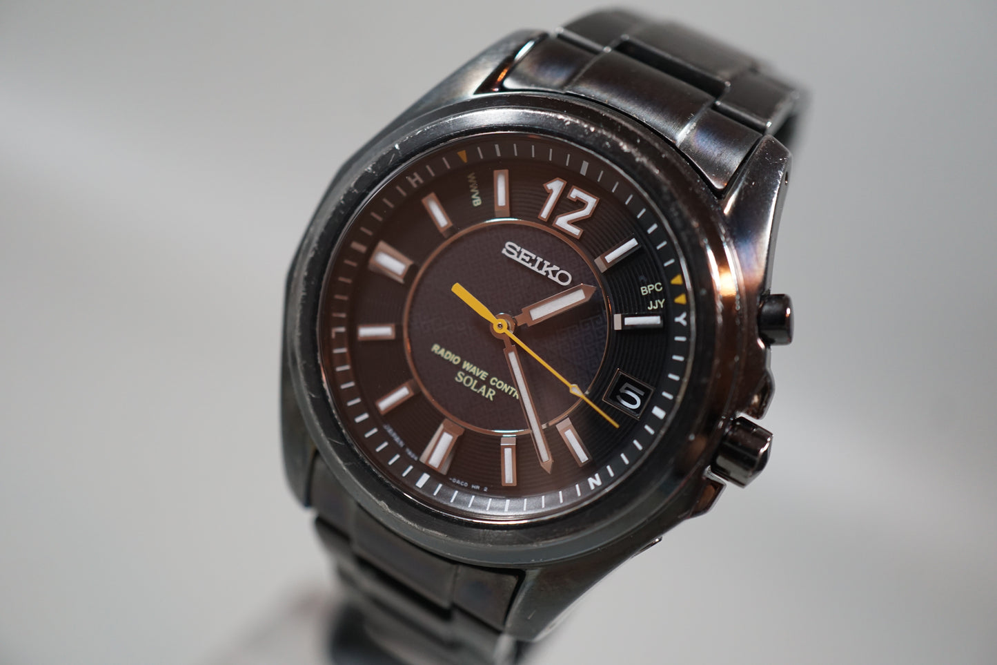 Seiko Spirit 7B24-0AB0 Black JDM Radio Solar Quartz