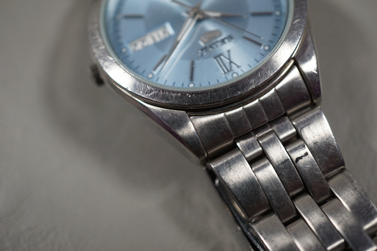 Seiko 5 SNXA05 7S26 Ice Blue Roman Numeral Dial Automatic