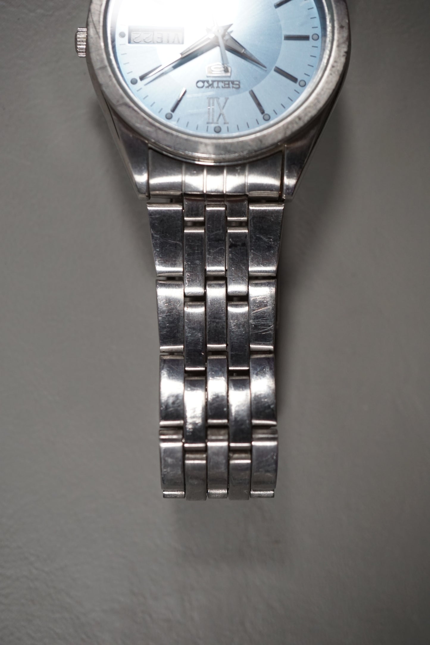 Seiko 5 SNXA05 7S26 Ice Blue Roman Numeral Dial Automatic