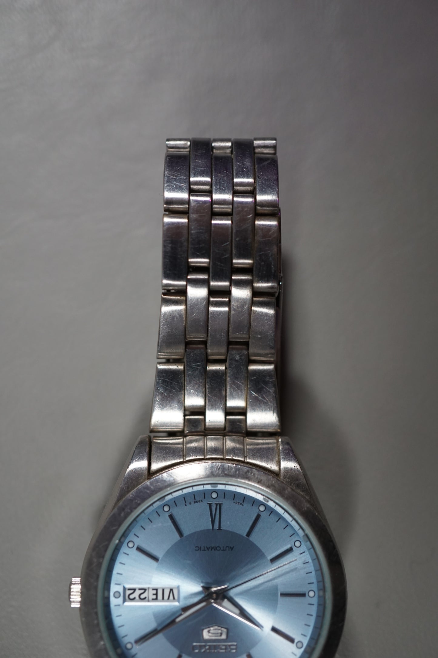 Seiko 5 SNXA05 7S26 Ice Blue Roman Numeral Dial Automatic