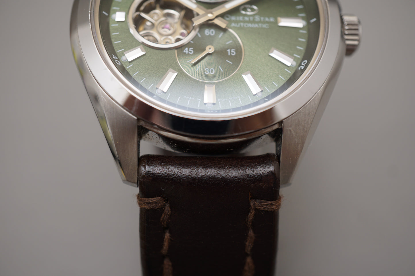 Orient Star WZ0121DK Somes Green Dial Open Heart Power Reserve Automatic Watch