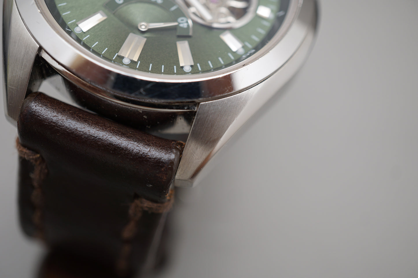 Orient Star WZ0121DK Somes Green Dial Open Heart Power Reserve Automatic Watch