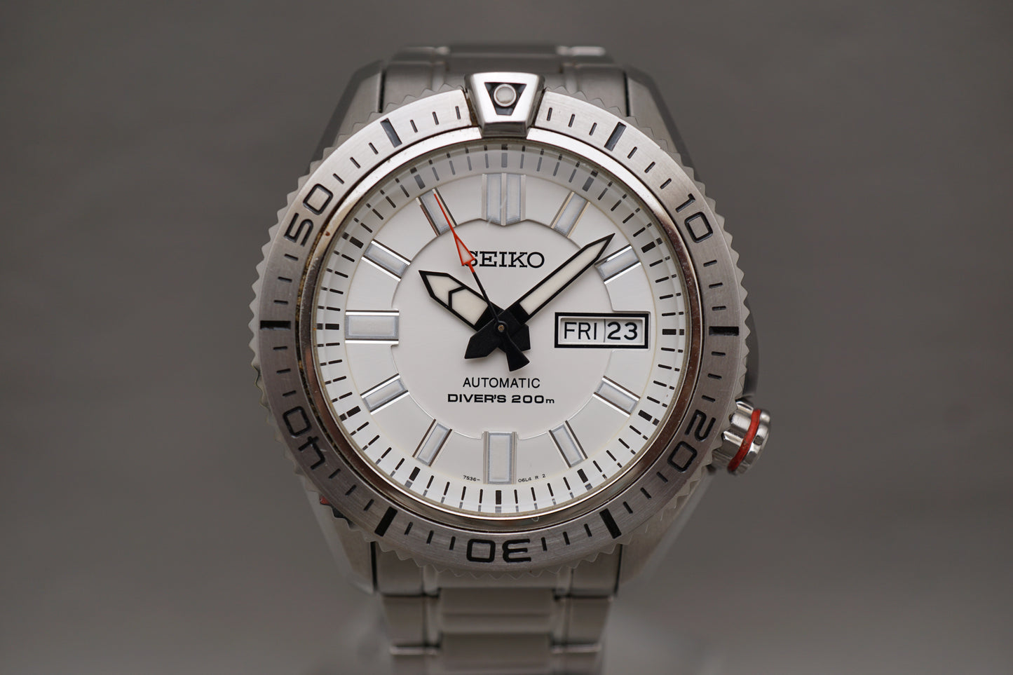 Seiko SKZ323J1 7S26 White Dial Stargate Divers 200M Automatic Watch