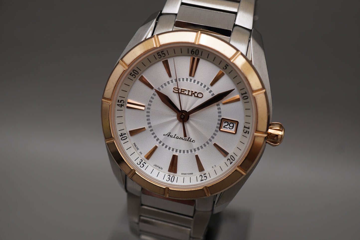 Seiko SARY004 4R35 Rose Gold Tone White Dial Automatic Watch