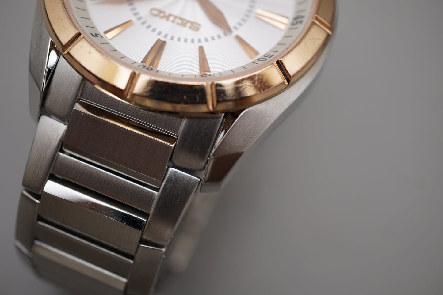 Seiko SARY004 4R35 Rose Gold Tone White Dial Automatic Watch