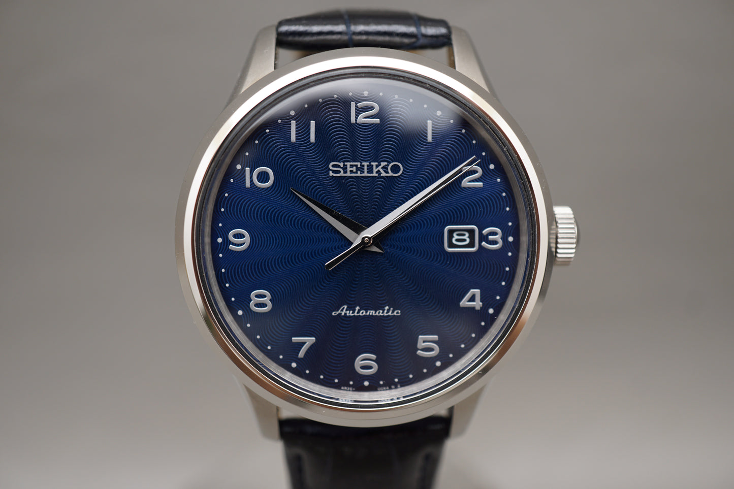 Seiko Neo Classic SRPC21 4R35 Navy Blue Guilloche Dial Automatic Watch