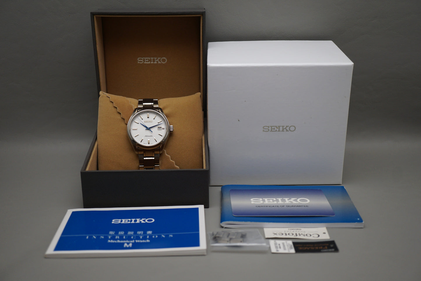 Seiko Presage SARX033 6R15 "Baby GS" White Dial Automatic Watch