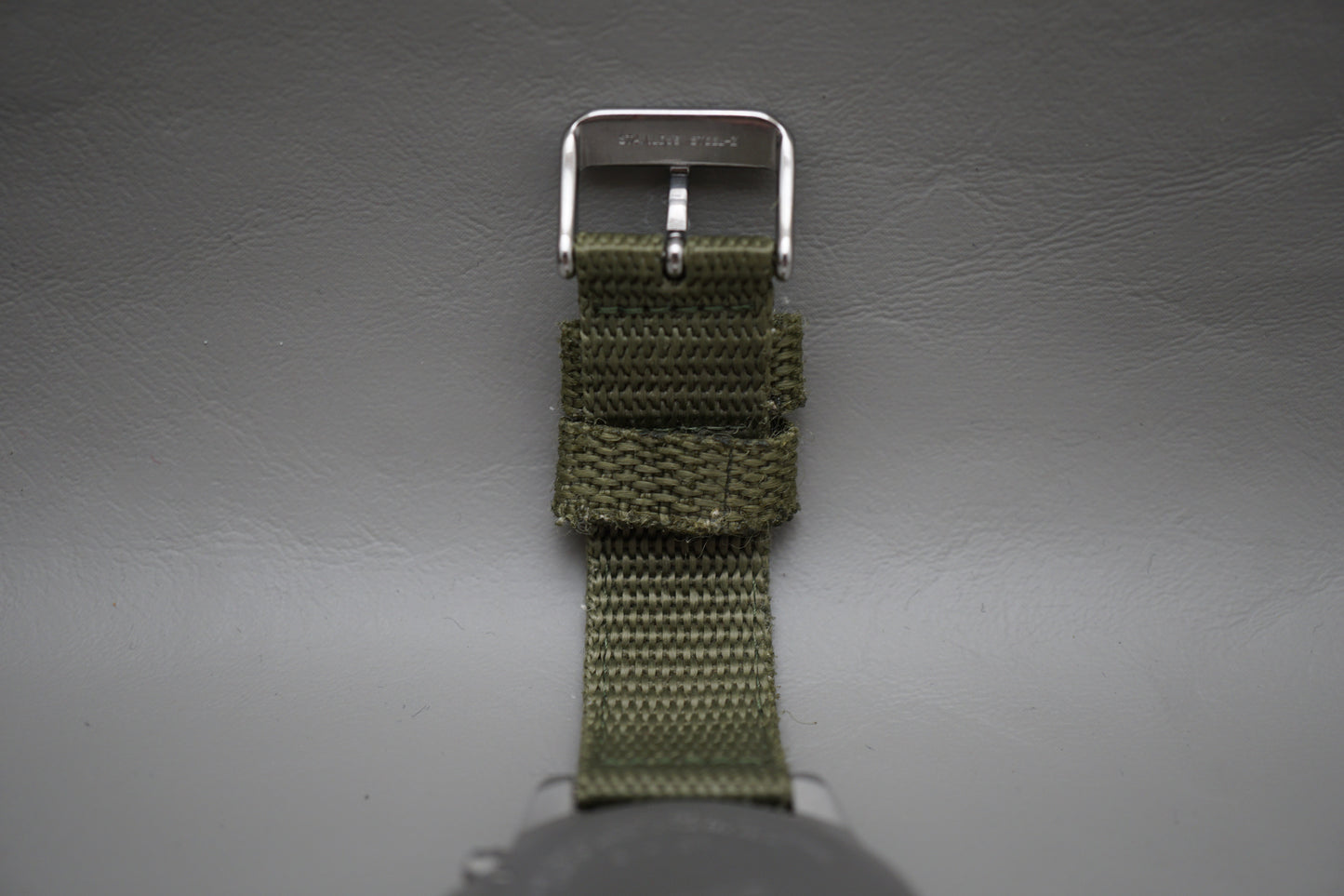 Seiko SND377R 7T92 Nylon Strap Green Dial Field Style Chronograph Quartz Watch