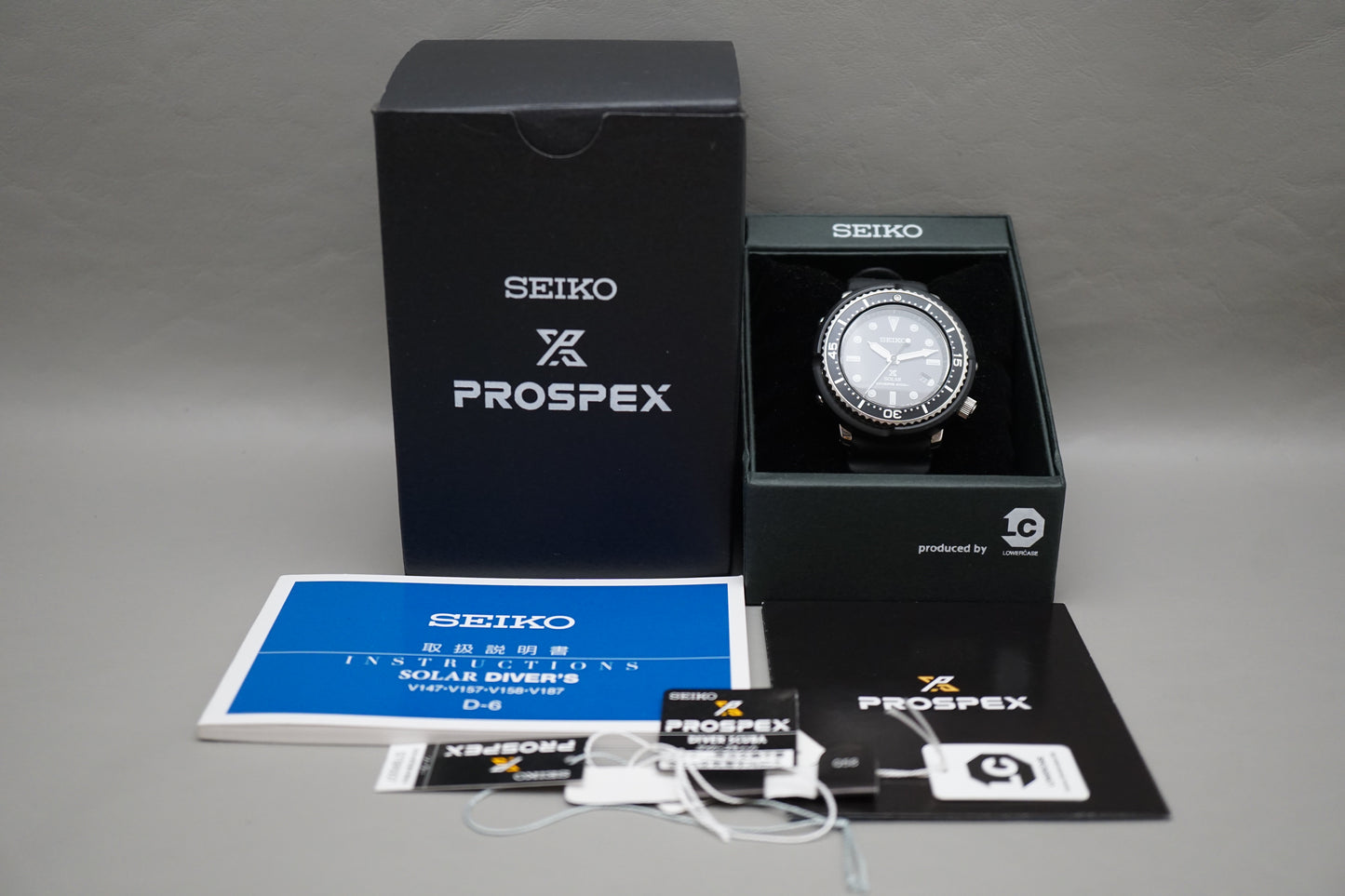 Seiko Prospex STBR007 V147 Lowercase Black Divers Tuna Solar Quartz Watch