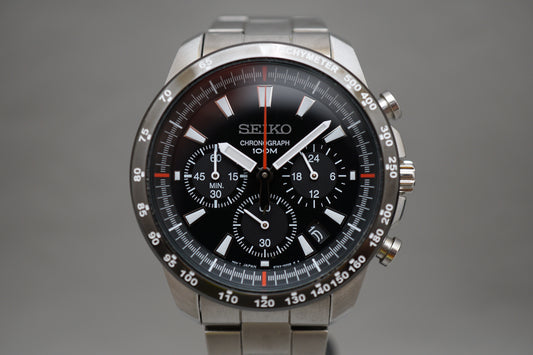 Seiko Neo Sports SSB031 6T63 Black Dial Quartz Chronograph Watch