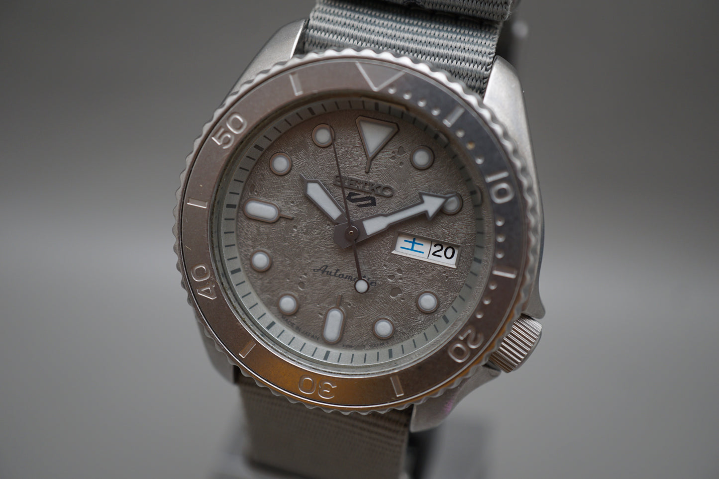 Seiko 5 Sports SBSA127 4R36 Street Style Concrete Grey Automatic Watch