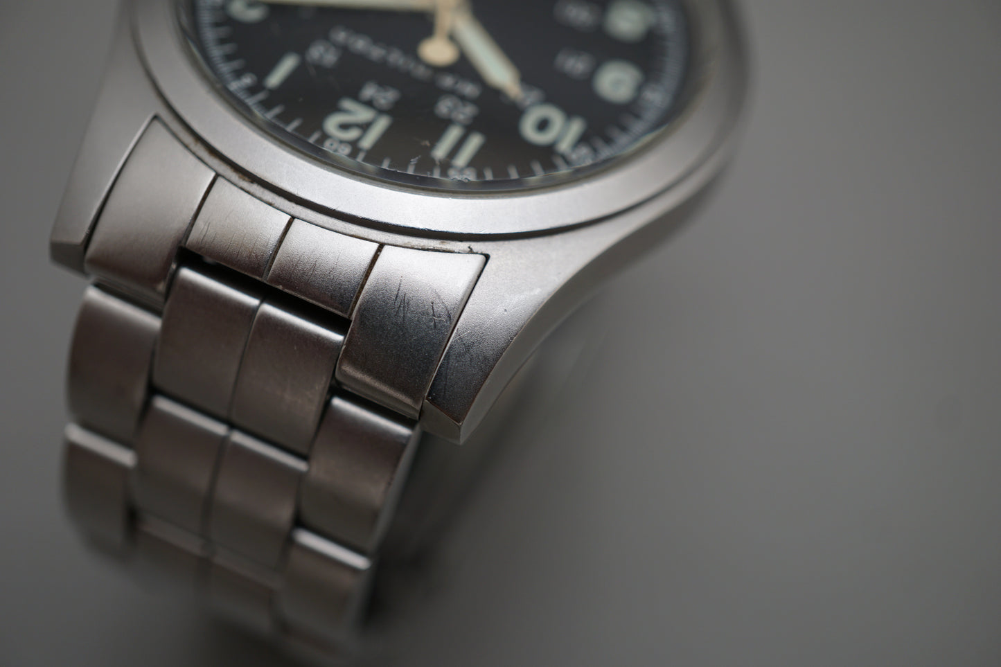Hamilton Khaki 6361 Field Black Dial 38mm Quartz Watch
