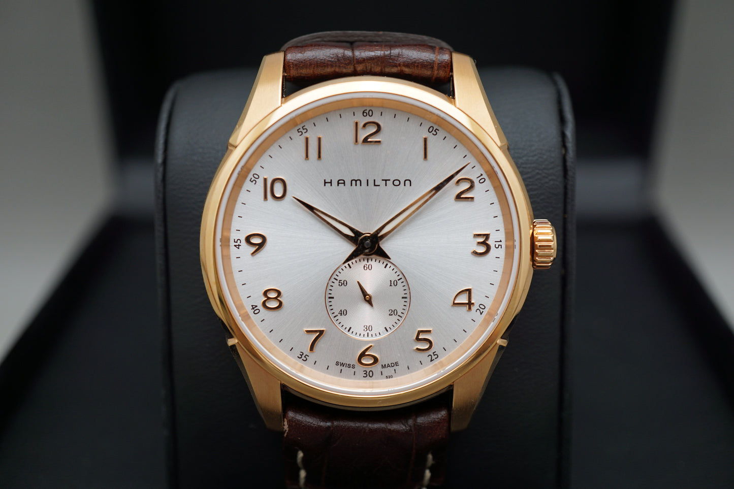 Hamilton Jazzmaster H38441553 Thinline Small Seconds Rose Gold Tone Quartz Watch