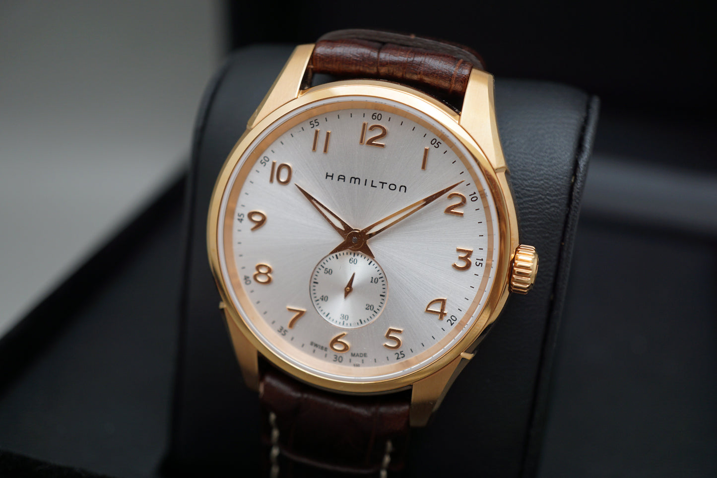 Hamilton Jazzmaster H38441553 Thinline Small Seconds Rose Gold Tone Quartz Watch