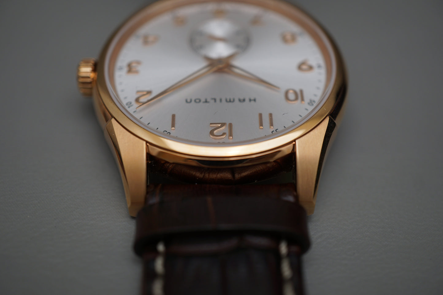 Hamilton Jazzmaster H38441553 Thinline Small Seconds Rose Gold Tone Quartz Watch