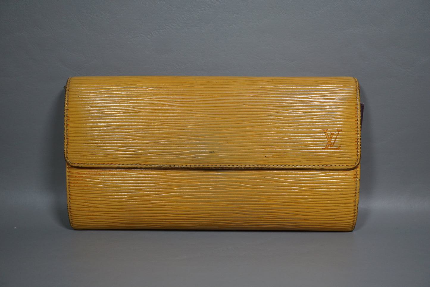 Louis Vuitton Pochette Portomone Credit Epi Yellow M63579 Wallet