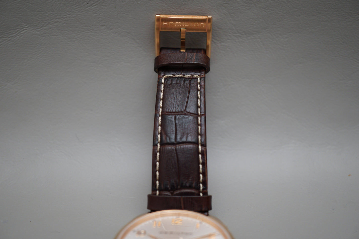 Hamilton Jazzmaster H38441553 Thinline Small Seconds Rose Gold Tone Quartz Watch