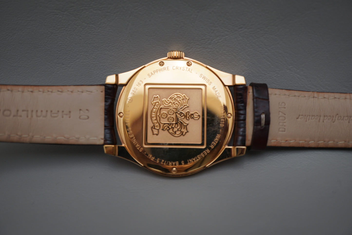 Hamilton Jazzmaster H38441553 Thinline Small Seconds Rose Gold Tone Quartz Watch