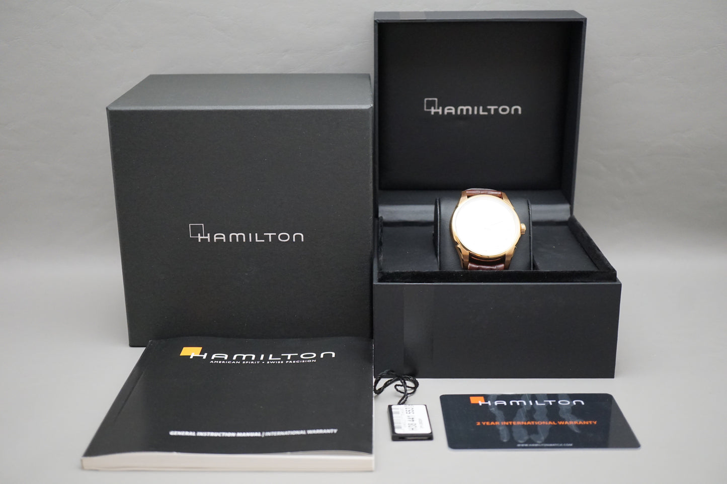Hamilton Jazzmaster H38441553 Thinline Small Seconds Rose Gold Tone Quartz Watch