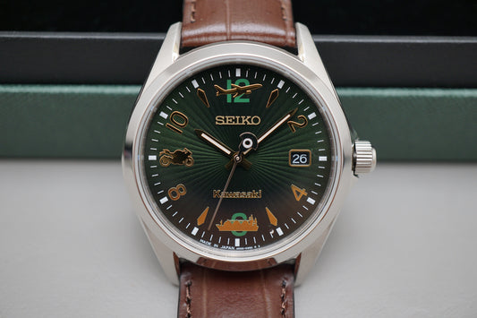 New Seiko SZSB024 4R35 Kawasaki LSA Limited Edition Green Dial Automatic Watch