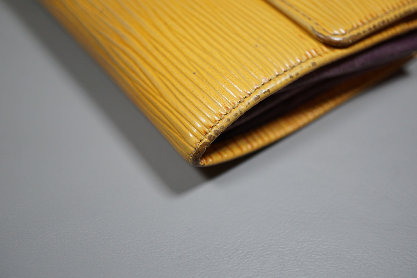 Louis Vuitton Pochette Portomone Credit Epi Yellow M63579 Wallet