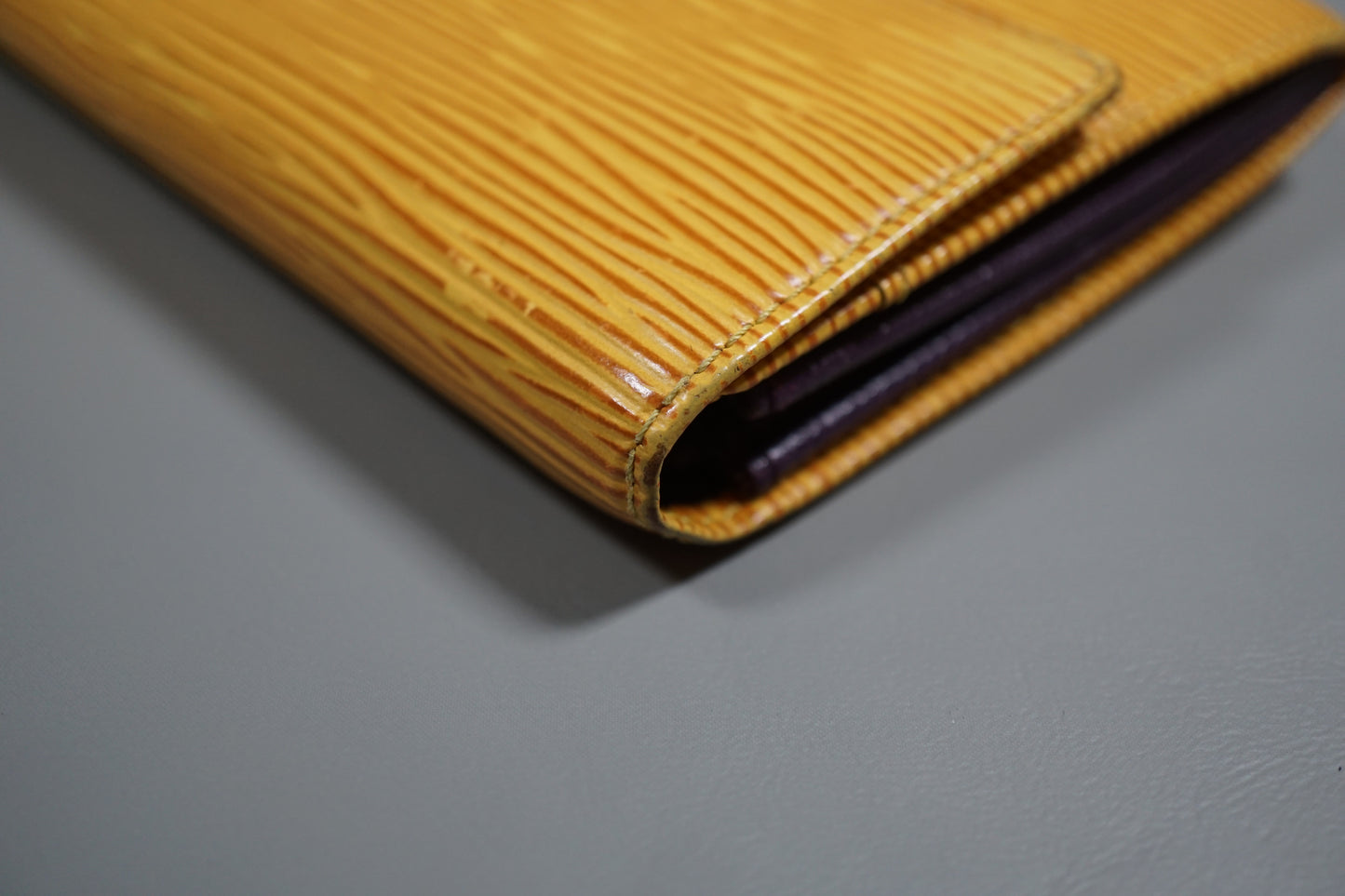 Louis Vuitton Pochette Portomone Credit Epi Yellow M63579 Wallet