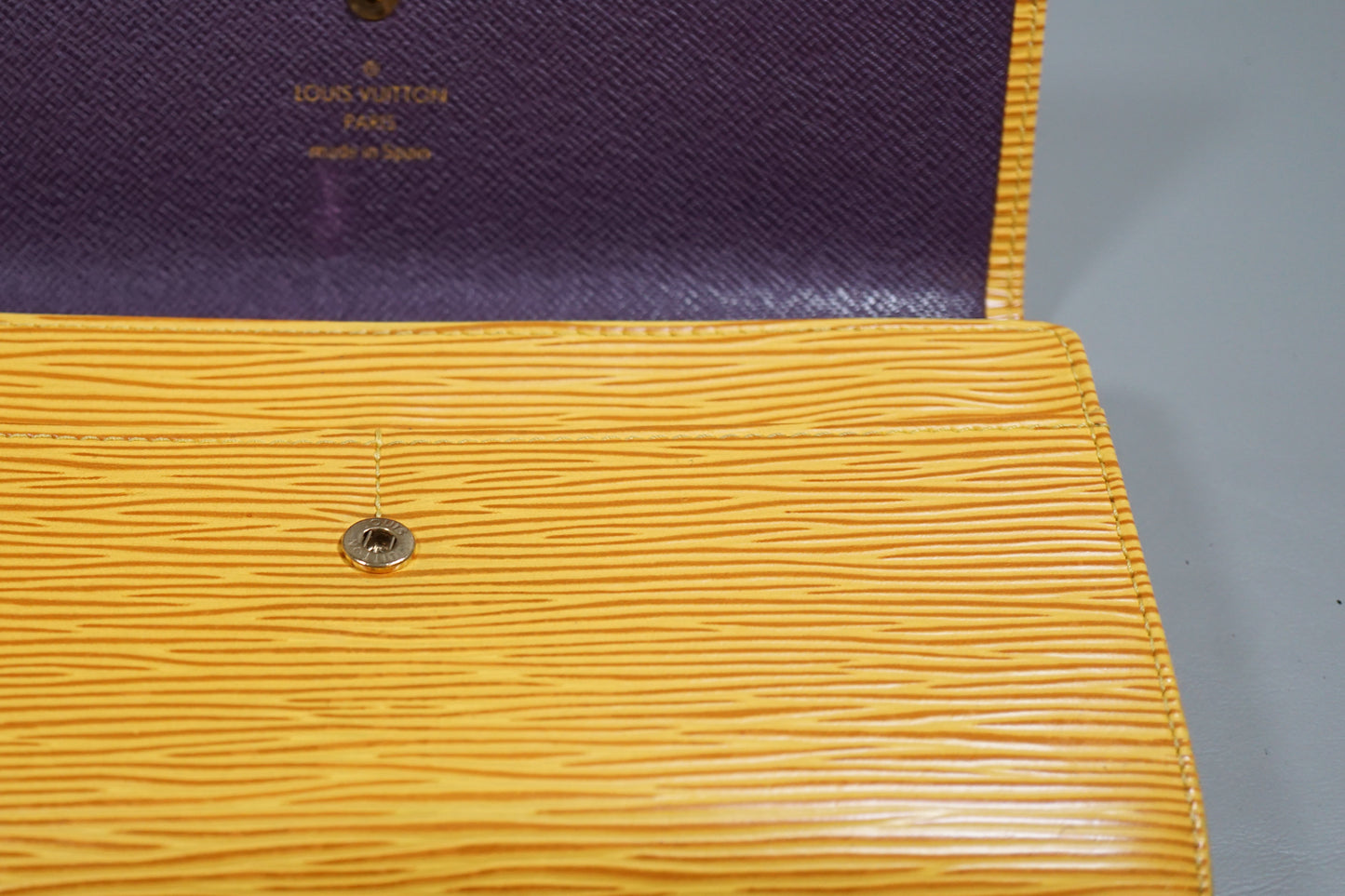 Louis Vuitton Pochette Portomone Credit Epi Yellow M63579 Wallet