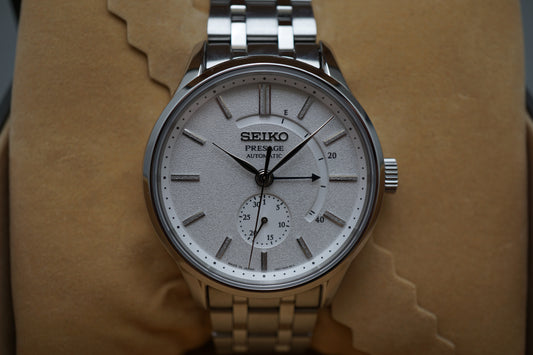 Seiko Presage SARY143 4R57 JDM White Dial Power Reserve Automatic Watch