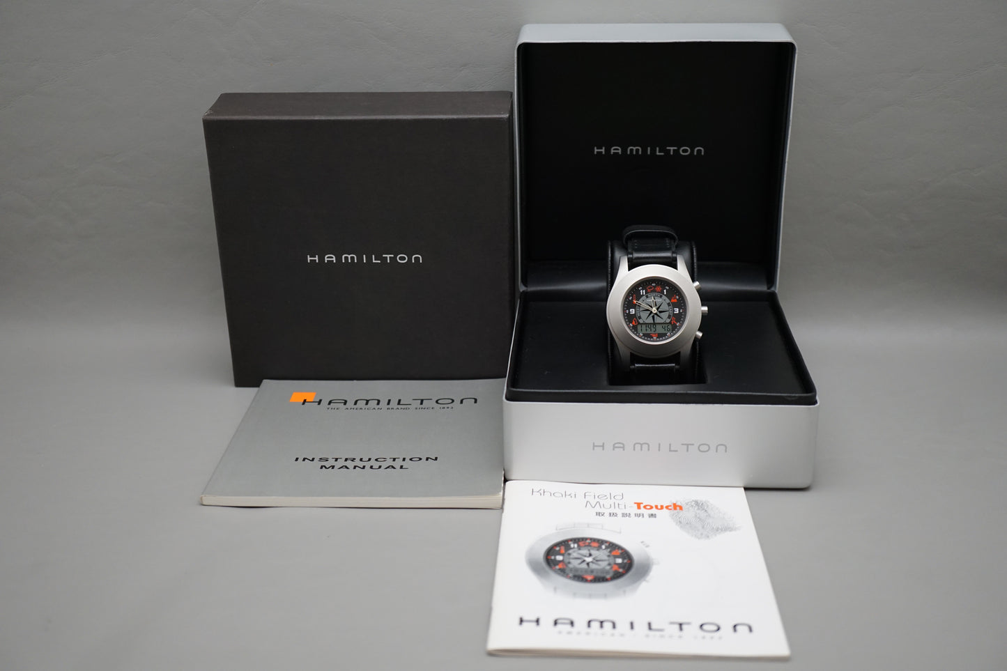 Hamilton Khaki 000091 Field Multi-Touch Compass Themometer Digital Quartz Watch