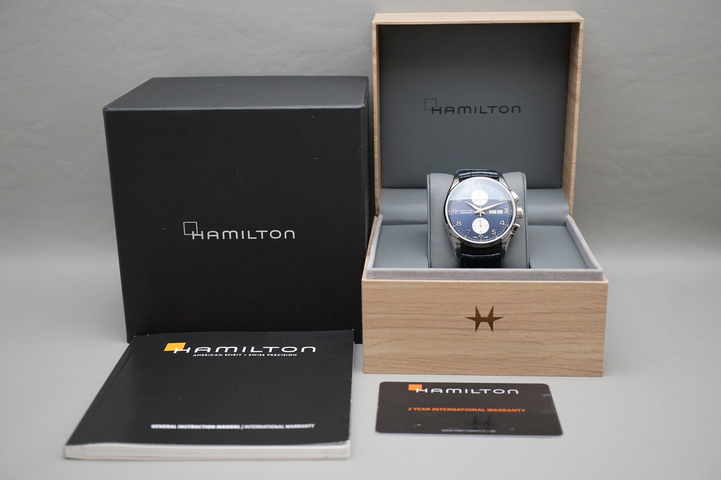 Hamilton Jazzmaster H32576641 H-21 Maestro Blue Dial Automatic Chronograph Watch