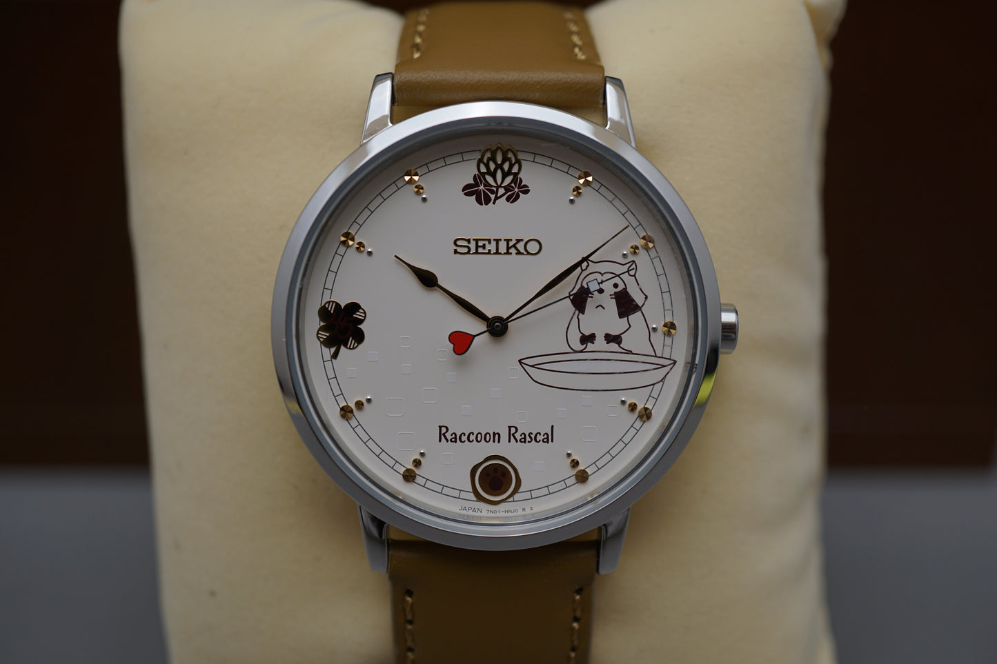 Seiko 7N01-HDT0 Raccoon Rascal 45th Anniversary Quartz Watch With Music Box