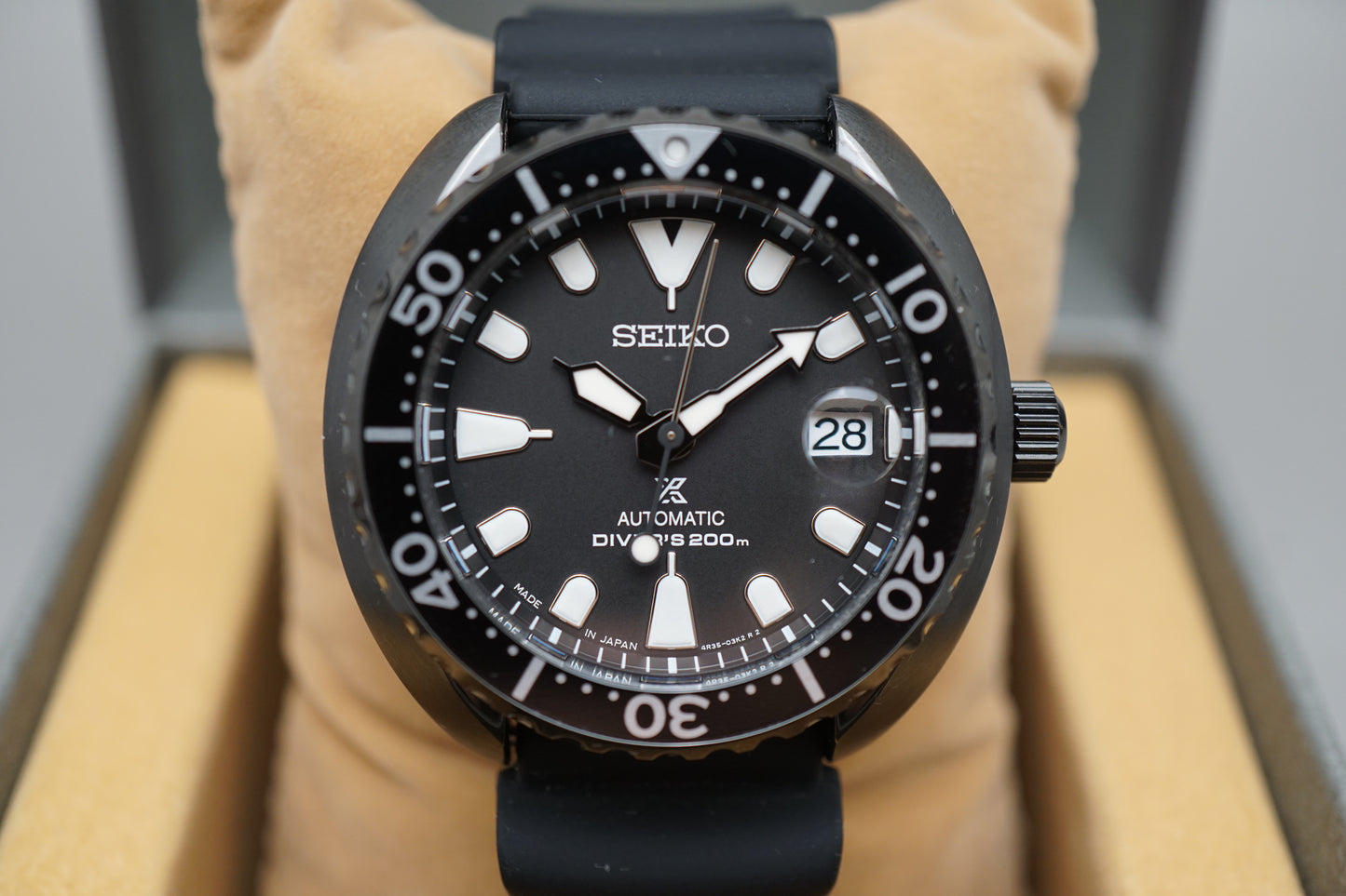 Seiko Prospex SBDY087 4R35 Blacked Out Mini Turtle Limited Automatic Watch