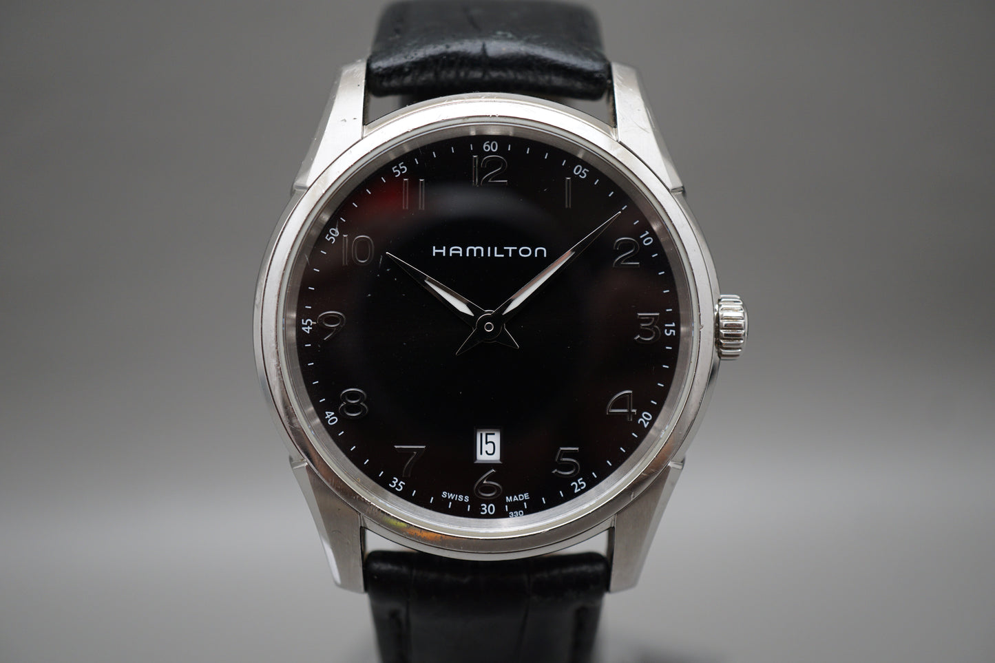 Hamilton Jazzmaster H385110 Black Dial Thinline Quartz Watch