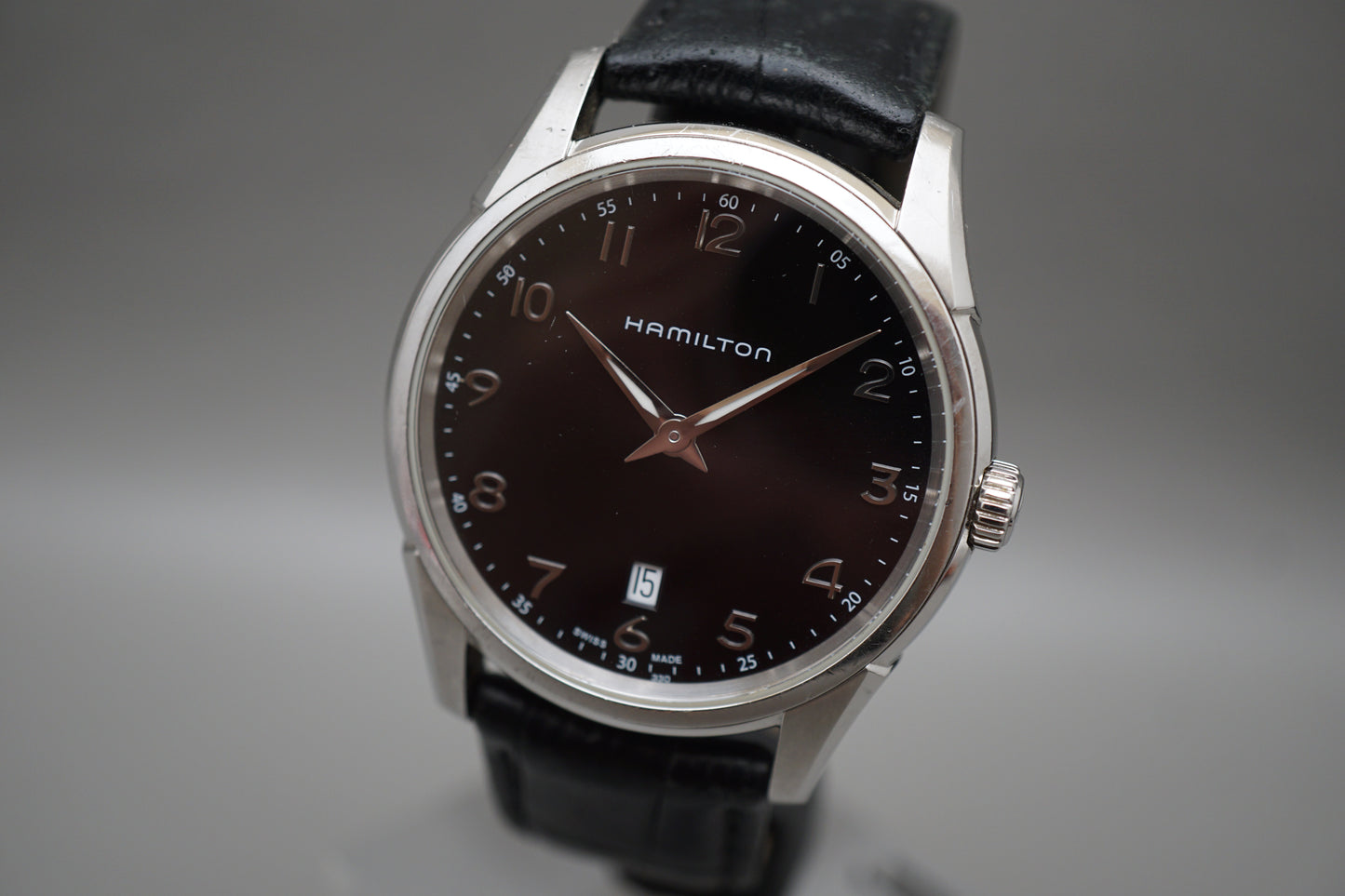 Hamilton Jazzmaster H385110 Black Dial Thinline Quartz Watch