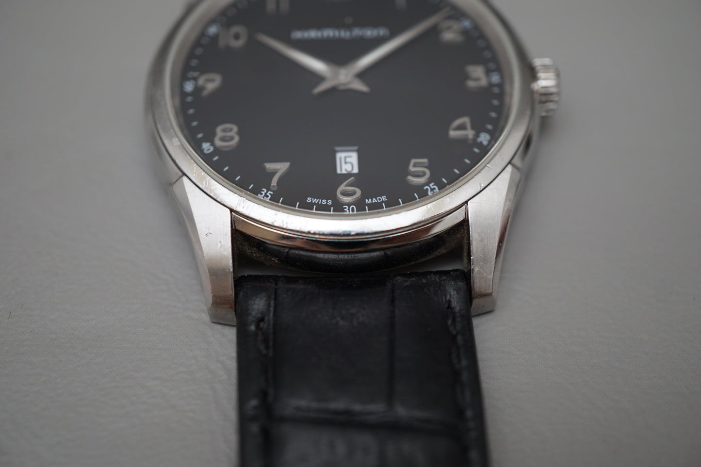 Hamilton Jazzmaster H385110 Black Dial Thinline Quartz Watch