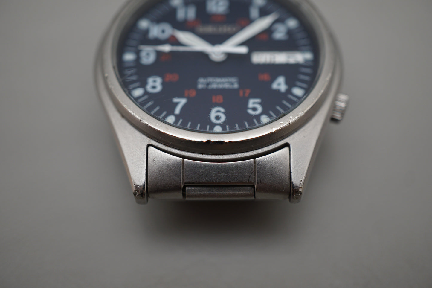 Seiko 7S26-00D0 Black Dial Military Style Field Automatic Watch READ