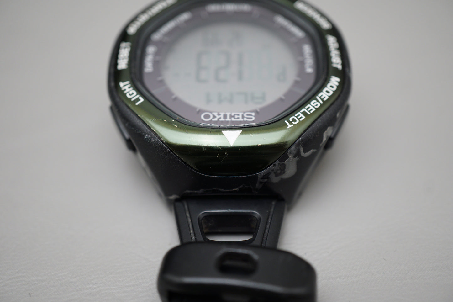 Seiko Prospex SBEB005 S822 Green Digital Alpinist Solar Climbers Watch