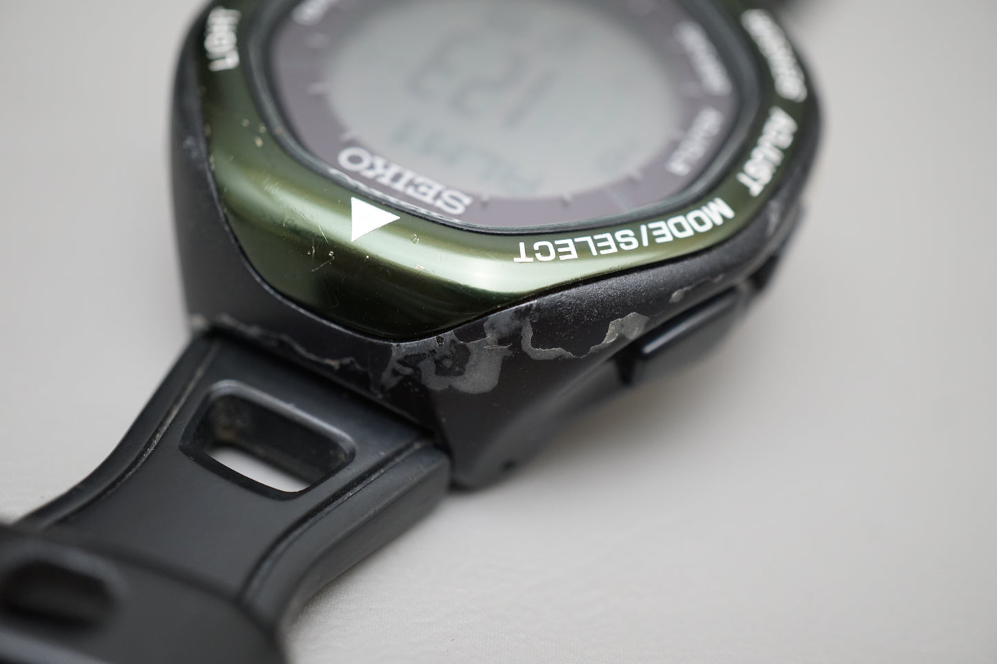 Seiko Prospex SBEB005 S822 Green Digital Alpinist Solar Climbers Watch