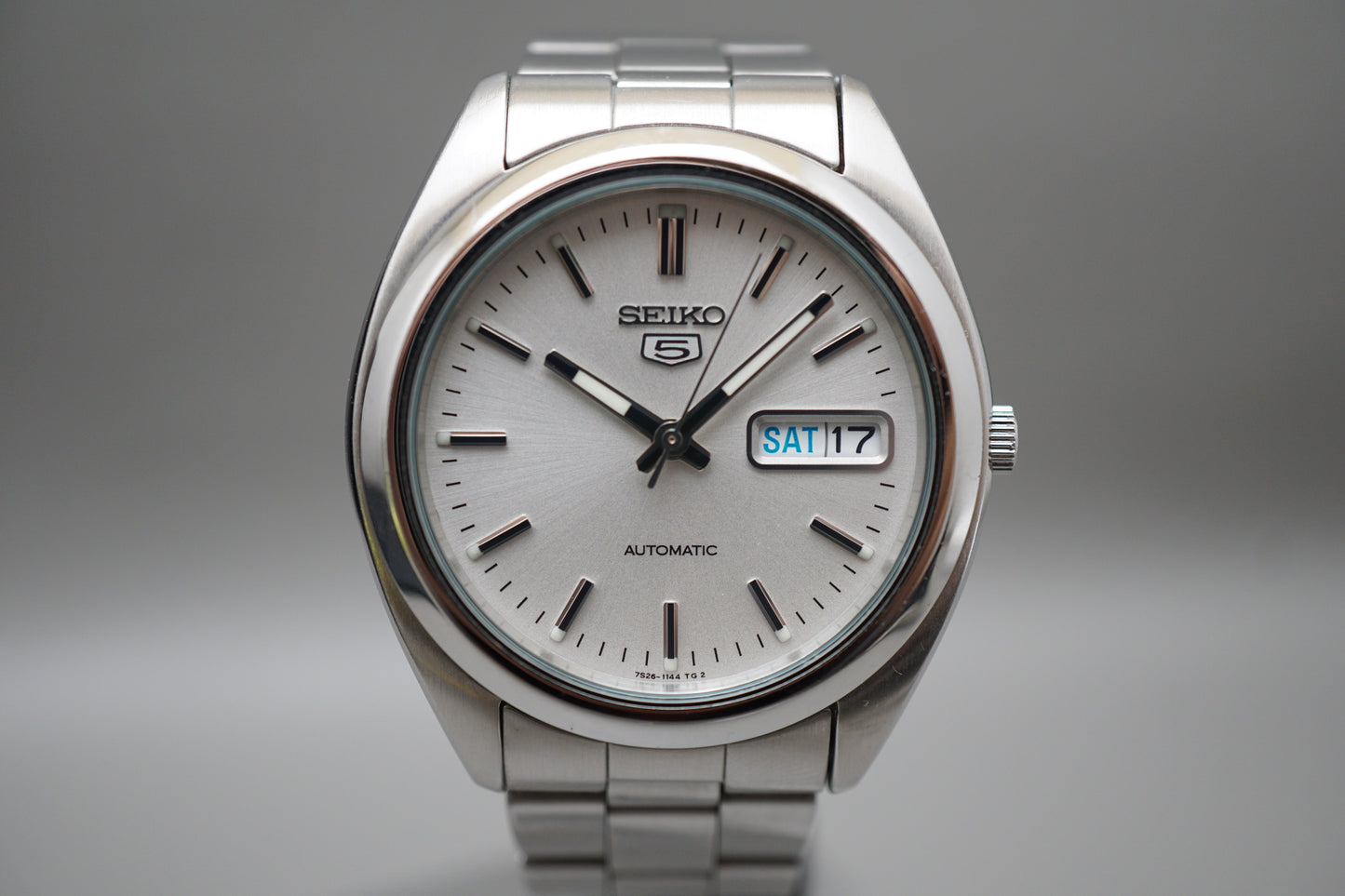 Seiko 5 Sport SNX111 7S26 Silver Dial 37mm Automatic Watch