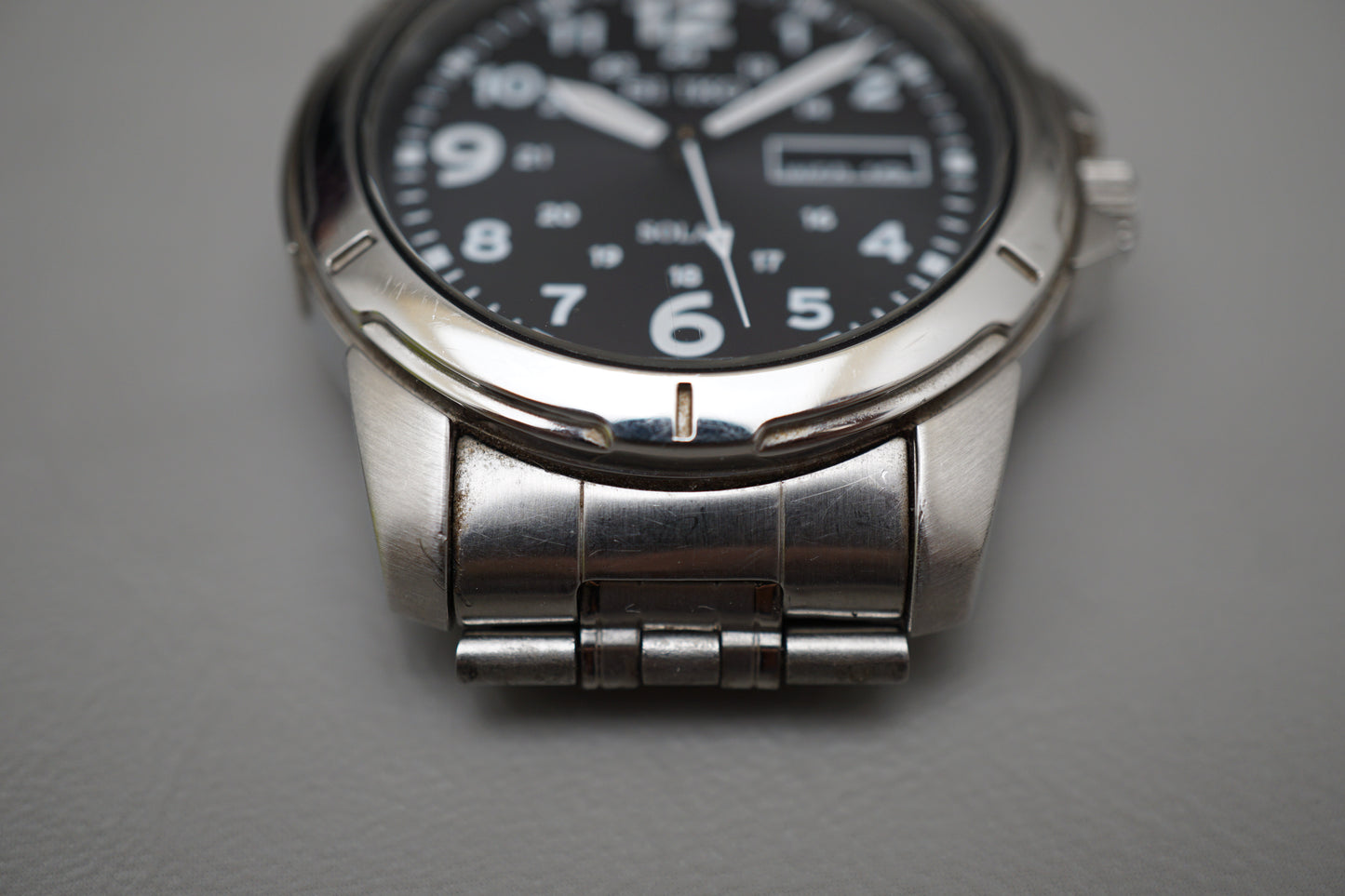 Seiko SNE095P2 V158 Field Style Numeral Dial Solar Quartz Watch