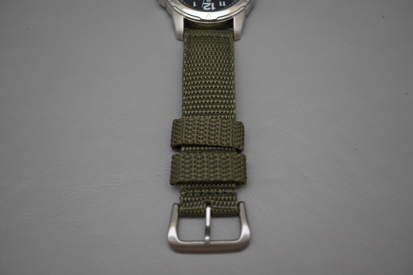 Seiko SNE095P2 V158 Field Style Numeral Dial Solar Quartz Watch Original Strap