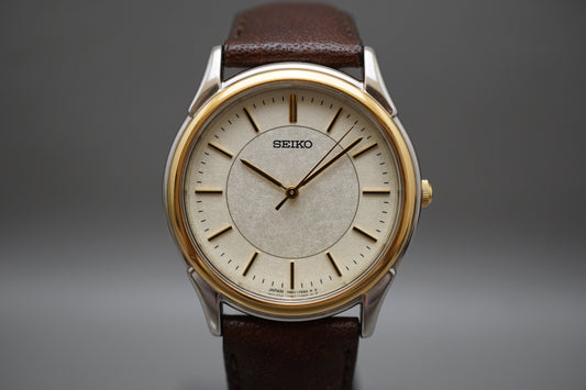 Seiko Spirit SBTB006 7N01 Two Tone Textured Dial JDM Quartz Watch