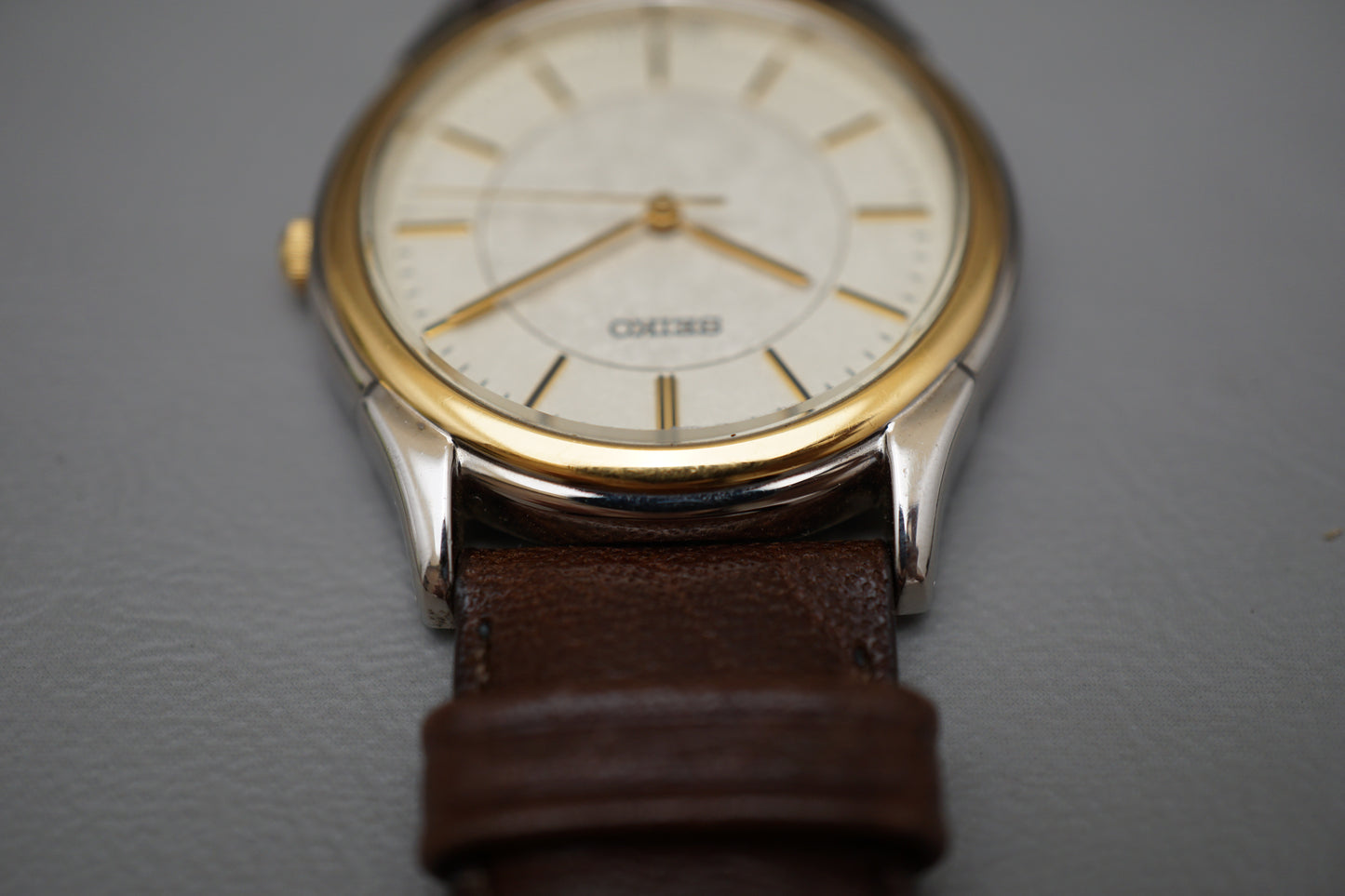 Seiko Spirit SBTB006 7N01 Two Tone Textured Dial JDM Quartz Watch