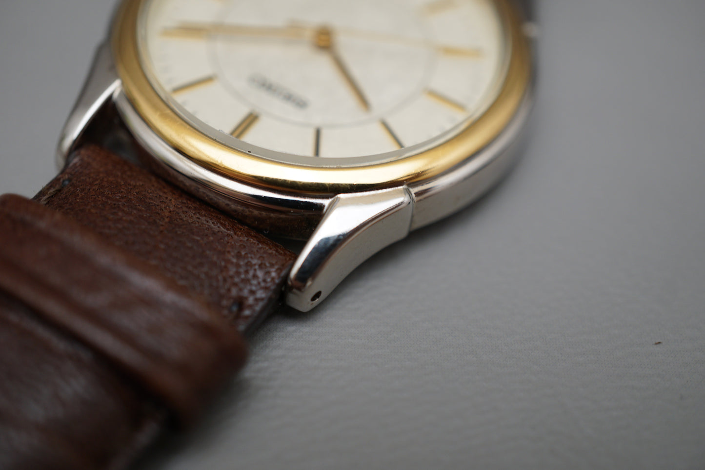 Seiko Spirit SBTB006 7N01 Two Tone Textured Dial JDM Quartz Watch