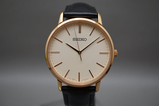 Seiko Selection SCXP076 7N01 Gold Feather Reissue JDM Quartz Watch