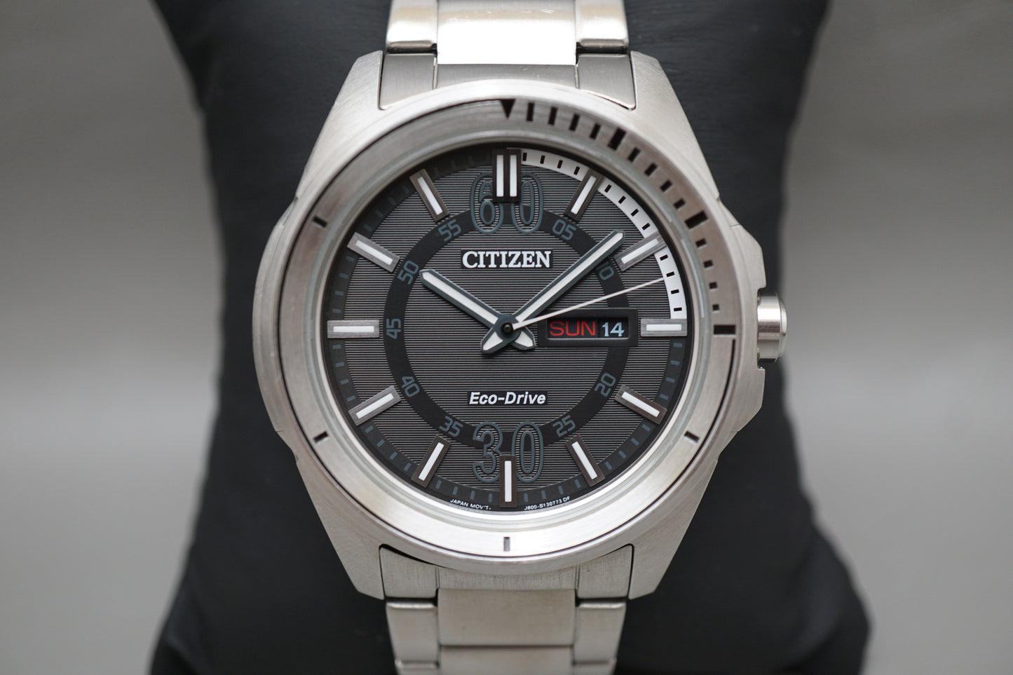 Citizen AW0030-55E Black Dial Stainless Steel Eco-Drive Solar Quartz Watch