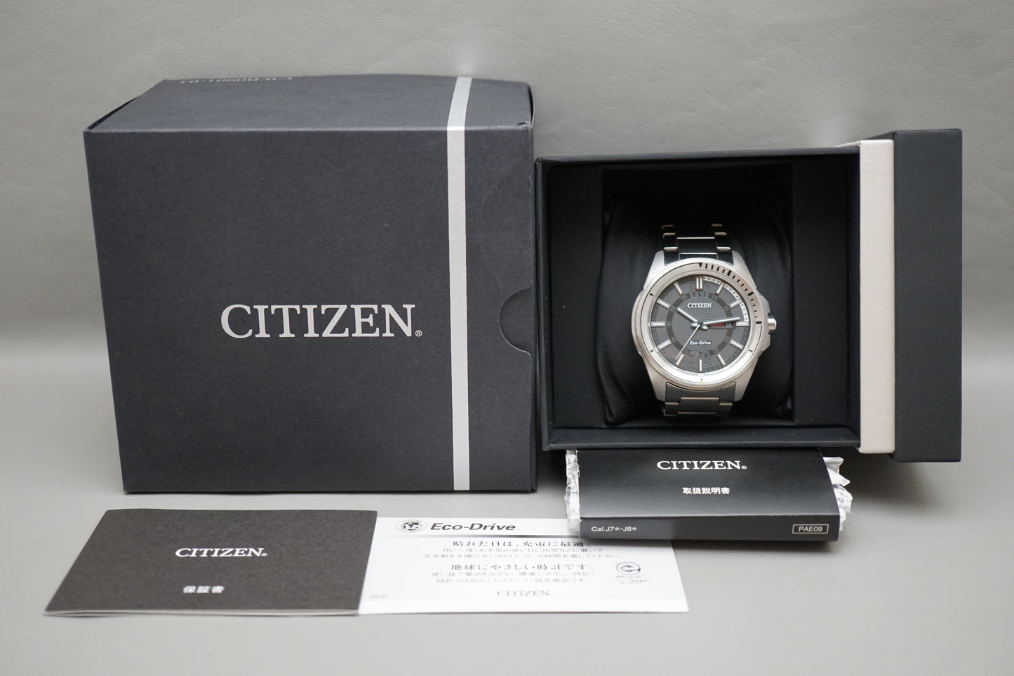 Citizen AW0030-55E Black Dial Stainless Steel Eco-Drive Solar Quartz Watch