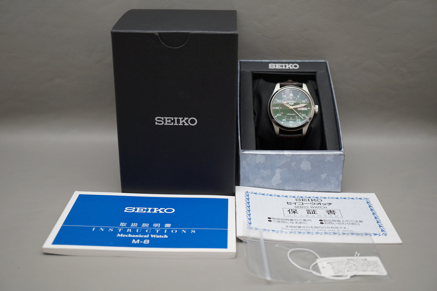 Seiko 5 Sports SBSA203 4R36 Field Suits Style Green Dial JDM Automatic Watch